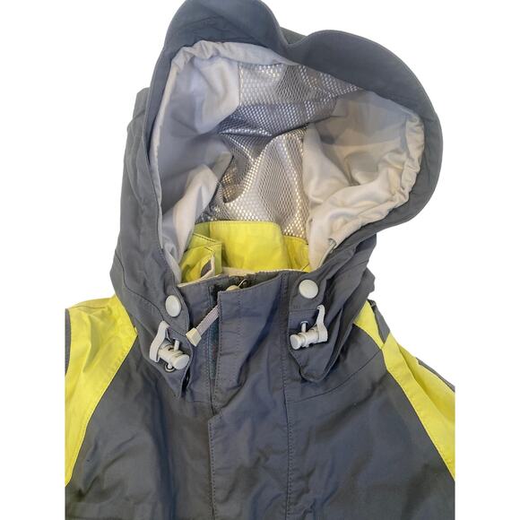 Burton Formula Gray Lime Green Snowboarding Jacket Sz M Fleece Lined Winter Warm - Picture 2 of 16